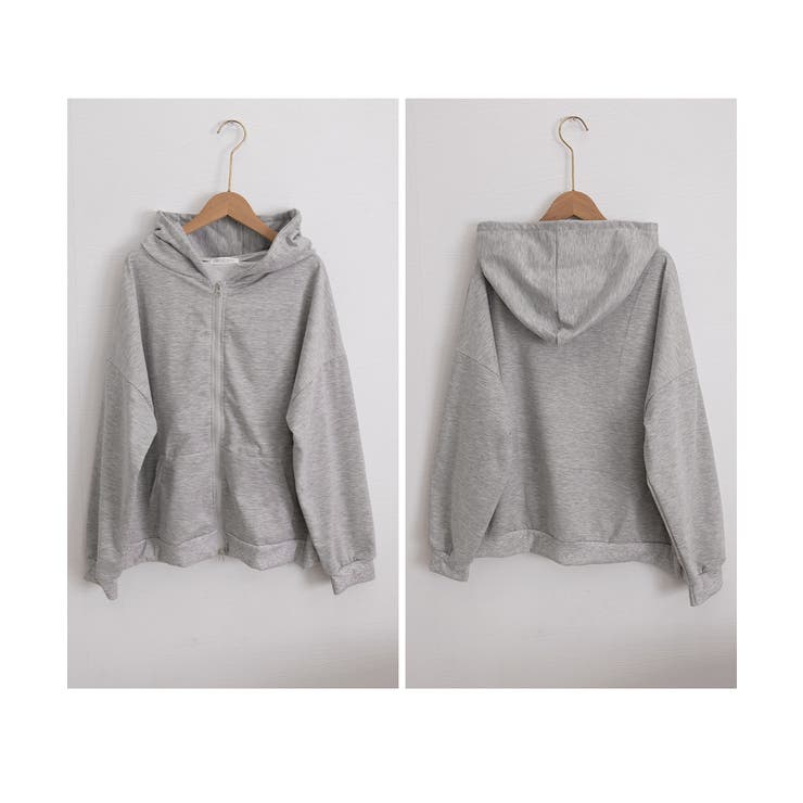 フーディパーカーレディース 薄手スウェットブルゾン ドロップショルダー | SUNSHINE CLOSET | 詳細画像26 