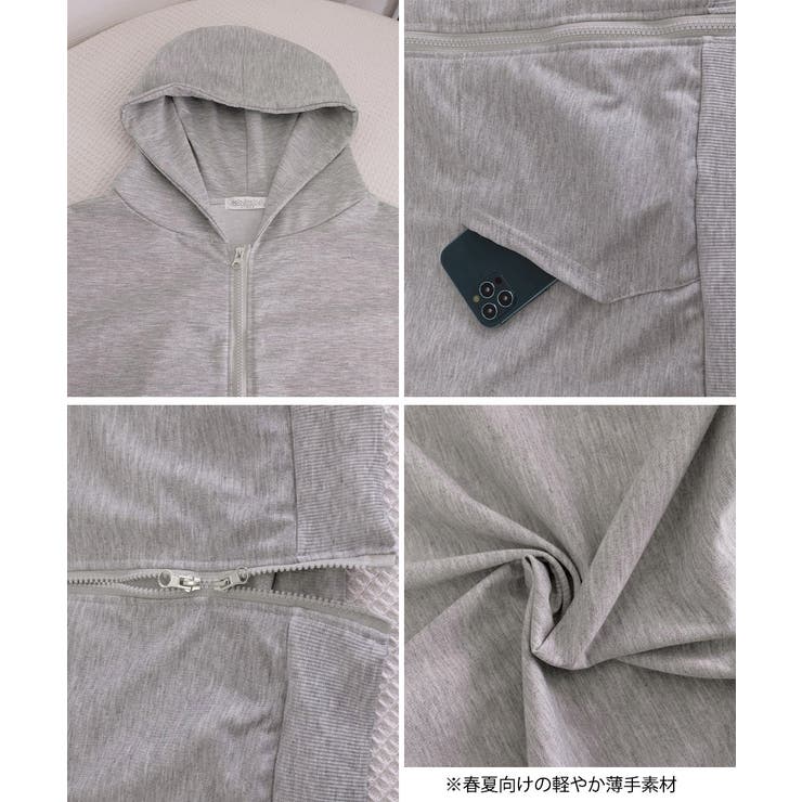 フーディパーカーレディース 薄手スウェットブルゾン ドロップショルダー | SUNSHINE CLOSET | 詳細画像27 