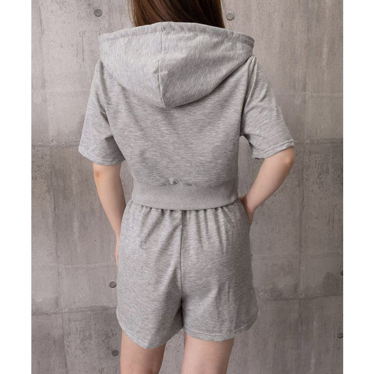 ジップアップパーカー クロップド丈トップス夏 ハイウエストショートパンツ | SUNSHINE CLOSET | 詳細画像22 