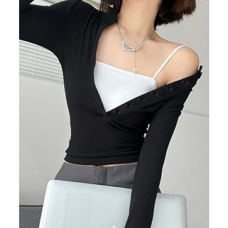 ハーフボタンカットソー長袖タイトtシャツ | SUNSHINE CLOSET | 詳細画像9 