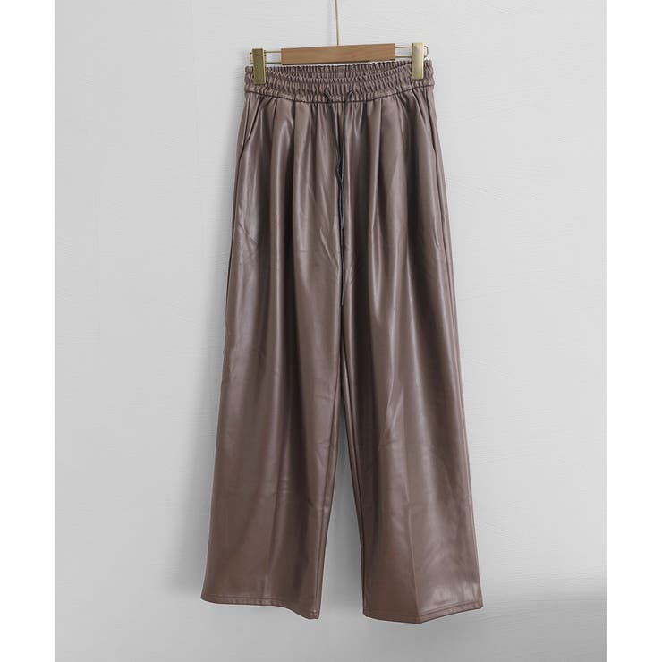 フェイクレザーワイドパンツ ハイウエスト | SUNSHINE CLOSET | 詳細画像26 