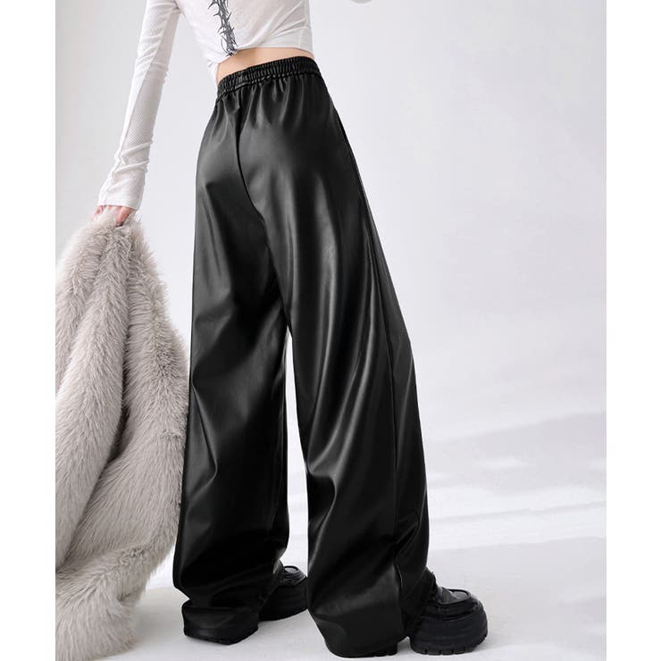 フェイクレザーワイドパンツ ハイウエスト | SUNSHINE CLOSET | 詳細画像5 