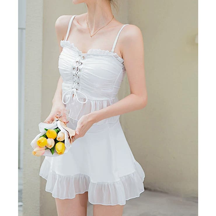 体型カバー水着レディース フリルトップス シアースリーブ付き | SUNSHINE CLOSET | 詳細画像19 