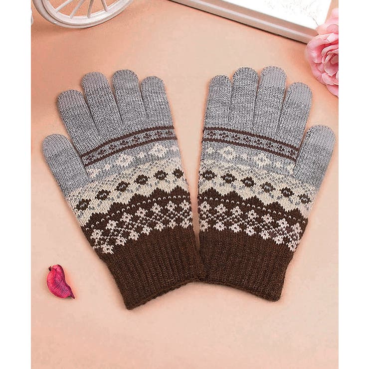 ジャカードニット手袋スマホ対応手袋裏起毛 | SUNSHINE CLOSET | 詳細画像11 