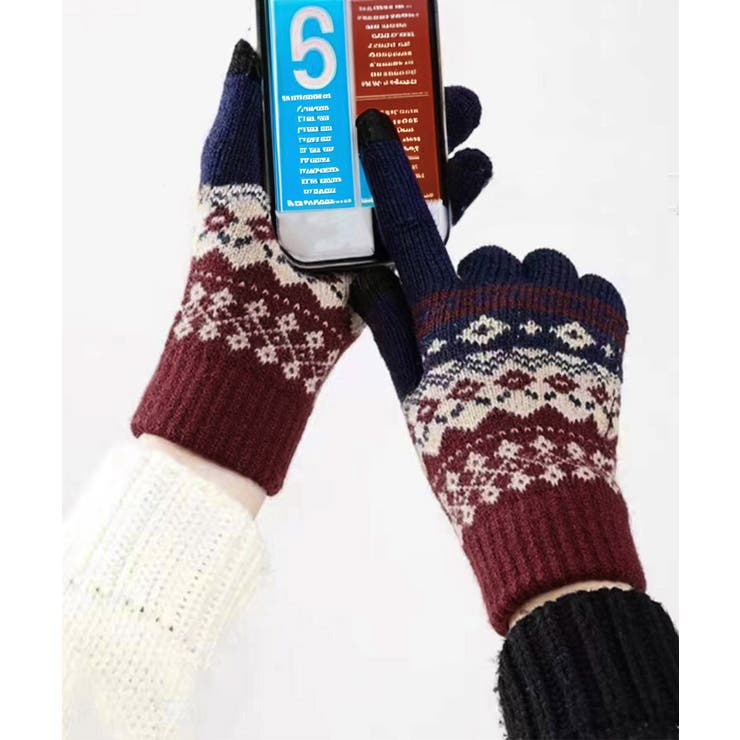 ジャカードニット手袋スマホ対応手袋裏起毛 | SUNSHINE CLOSET | 詳細画像14 