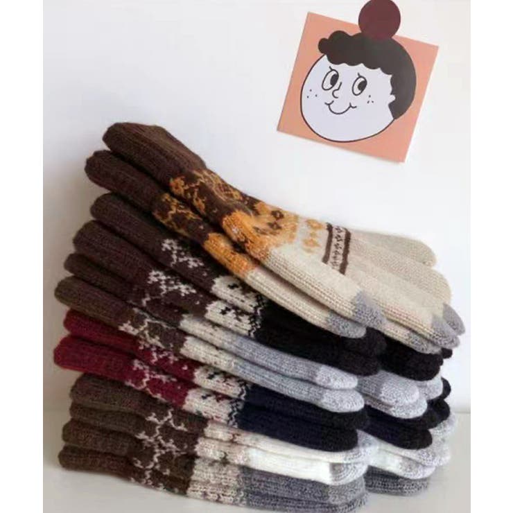ジャカードニット手袋スマホ対応手袋裏起毛 | SUNSHINE CLOSET | 詳細画像18 