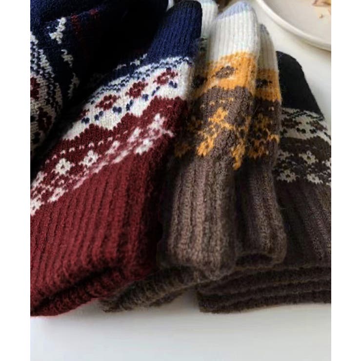 ジャカードニット手袋スマホ対応手袋裏起毛 | SUNSHINE CLOSET | 詳細画像20 