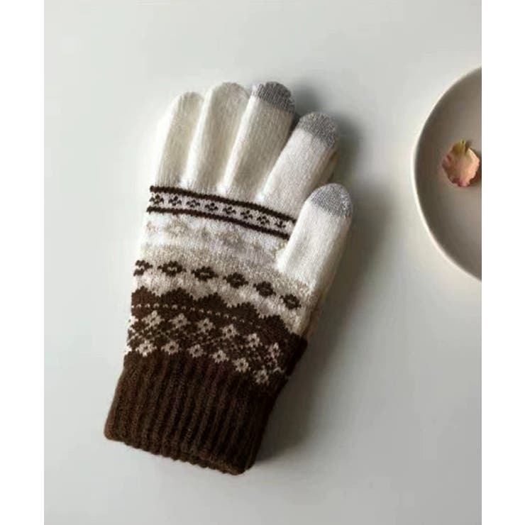 ジャカードニット手袋スマホ対応手袋裏起毛 | SUNSHINE CLOSET | 詳細画像3 