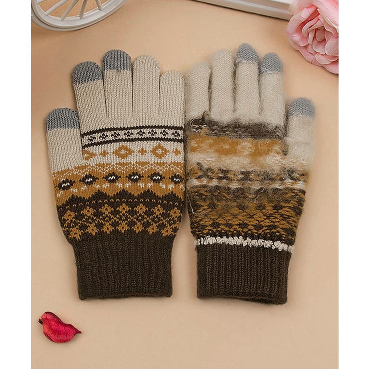 ジャカードニット手袋スマホ対応手袋裏起毛 | SUNSHINE CLOSET | 詳細画像8 