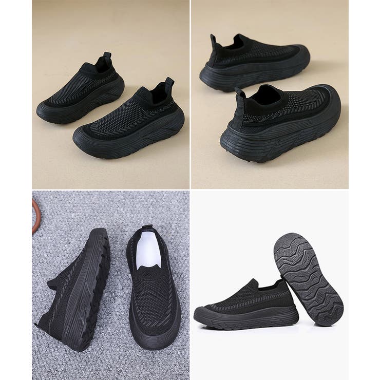 ニットアッパーシューズ レディース ボリュームソールスニーカー身長盛れる | SUNSHINE CLOSET | 詳細画像18 