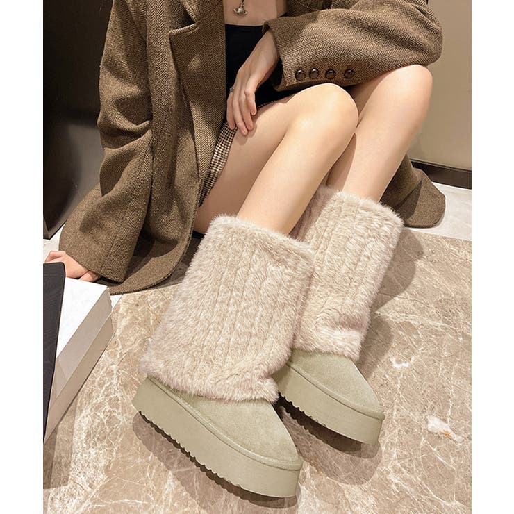 フェイクムートンブーツ 厚底ファーブーツ | SUNSHINE CLOSET | 詳細画像13 