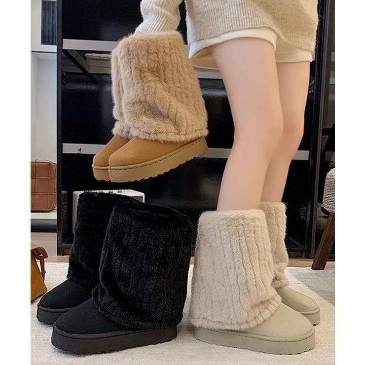 フェイクムートンブーツ 厚底ファーブーツ | SUNSHINE CLOSET | 詳細画像16 