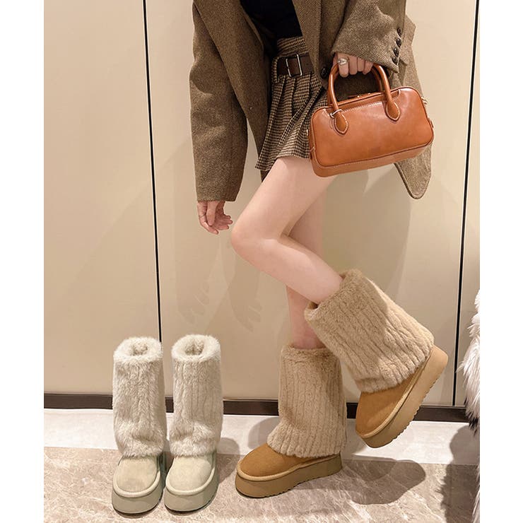 フェイクムートンブーツ 厚底ファーブーツ | SUNSHINE CLOSET | 詳細画像17 