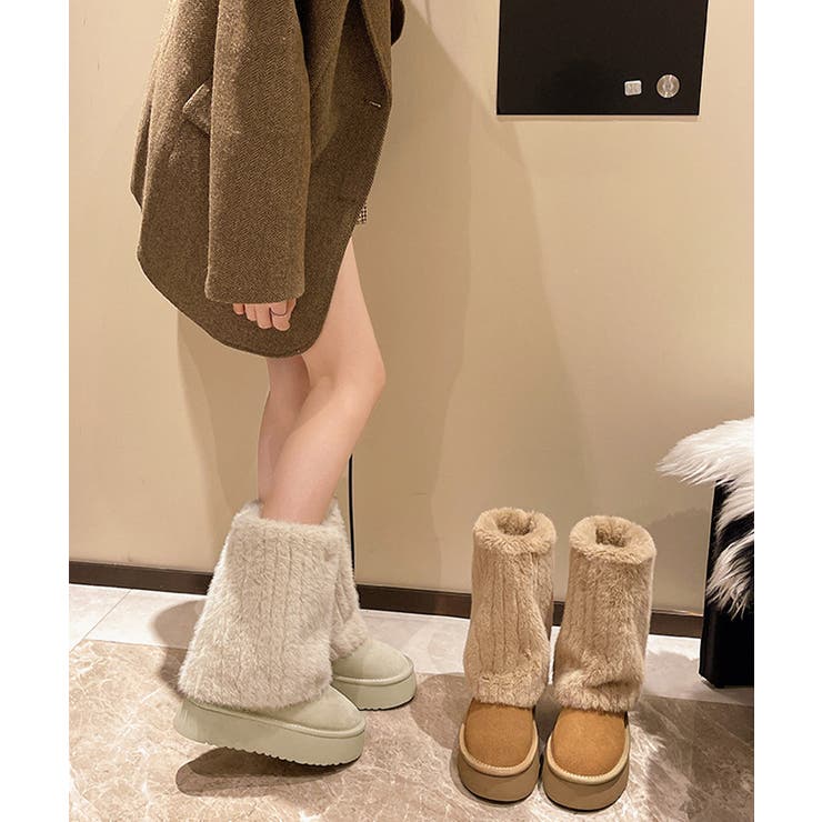 フェイクムートンブーツ 厚底ファーブーツ | SUNSHINE CLOSET | 詳細画像18 