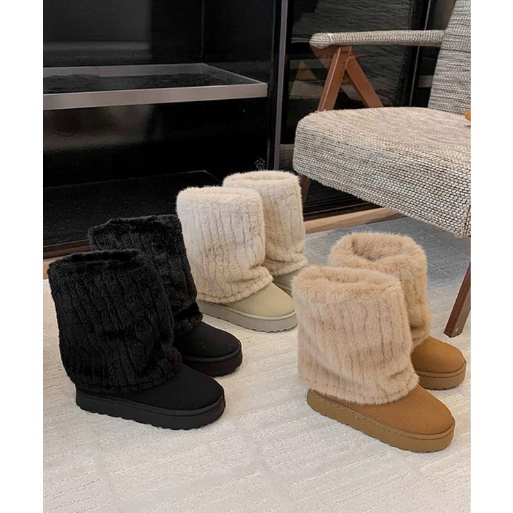 フェイクムートンブーツ 厚底ファーブーツ | SUNSHINE CLOSET | 詳細画像19 