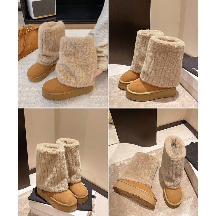 フェイクムートンブーツ 厚底ファーブーツ | SUNSHINE CLOSET | 詳細画像21 