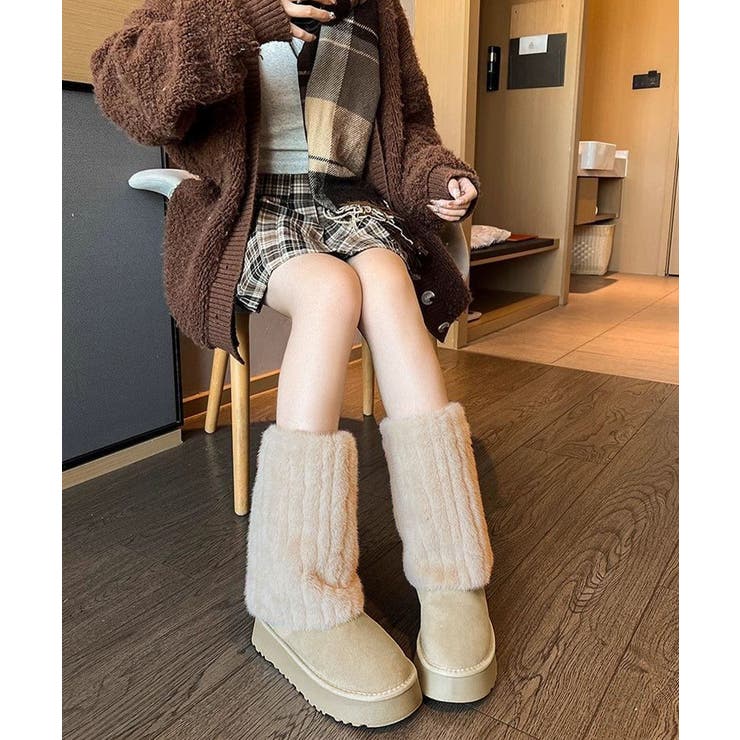 フェイクムートンブーツ 厚底ファーブーツ | SUNSHINE CLOSET | 詳細画像9 