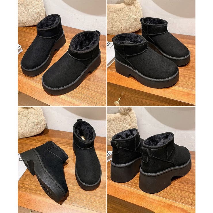 厚底ムートンブーツチャンキーヒールブーツ | SUNSHINE CLOSET | 詳細画像17 