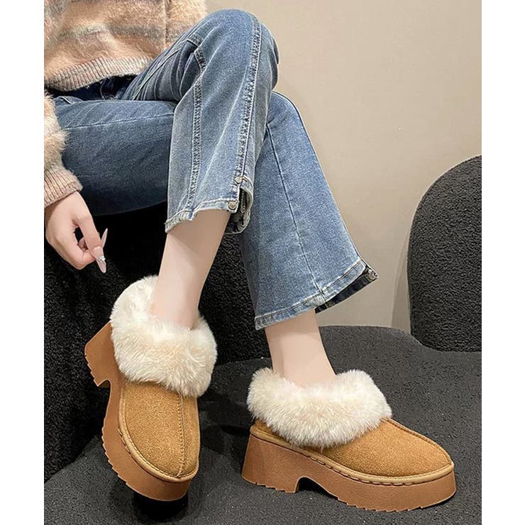 スエード調 ショートムートンブーツ厚底靴 | SUNSHINE CLOSET | 詳細画像12 