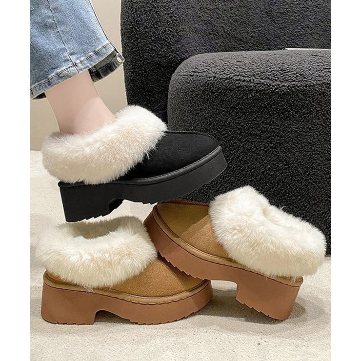 スエード調 ショートムートンブーツ厚底靴 | SUNSHINE CLOSET | 詳細画像14 