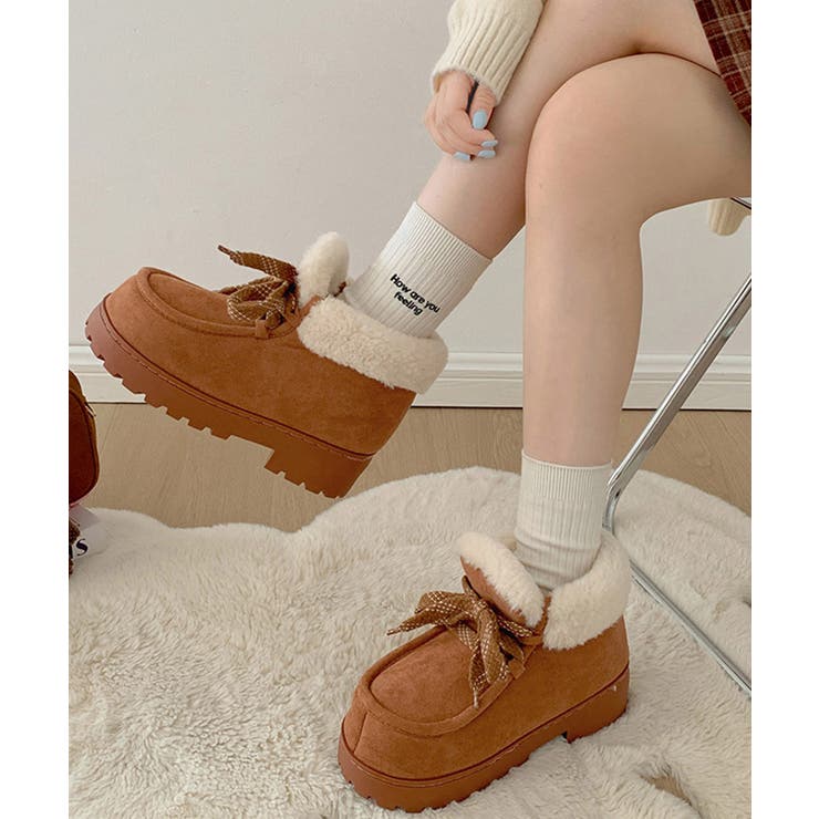 厚底ムートンブーツもこもこショートブーツ | SUNSHINE CLOSET | 詳細画像19 