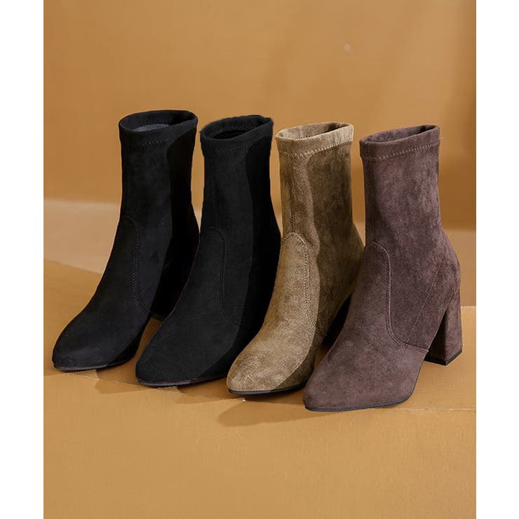 ショートブーツ スエードストレッチブーツ | SUNSHINE CLOSET | 詳細画像14 