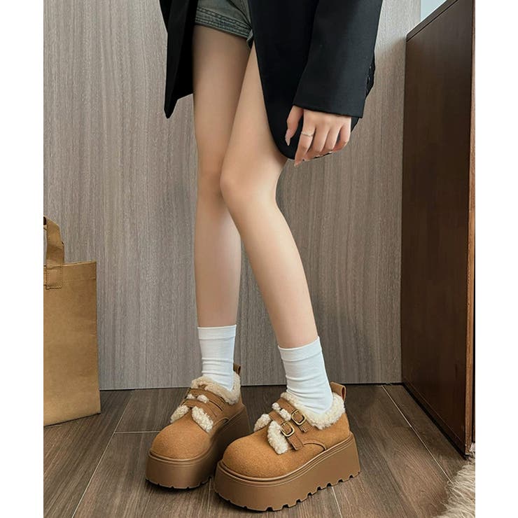 ダブルベルトボアムートンシューズ 厚底靴 | SUNSHINE CLOSET | 詳細画像12 