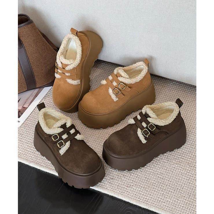 ダブルベルトボアムートンシューズ 厚底靴 | SUNSHINE CLOSET | 詳細画像14 