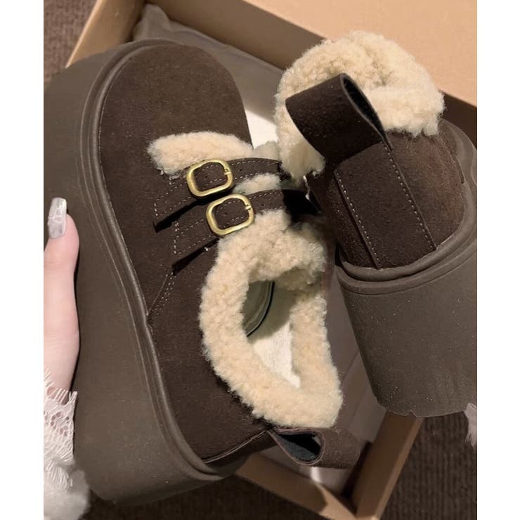 ダブルベルトボアムートンシューズ 厚底靴 | SUNSHINE CLOSET | 詳細画像16 