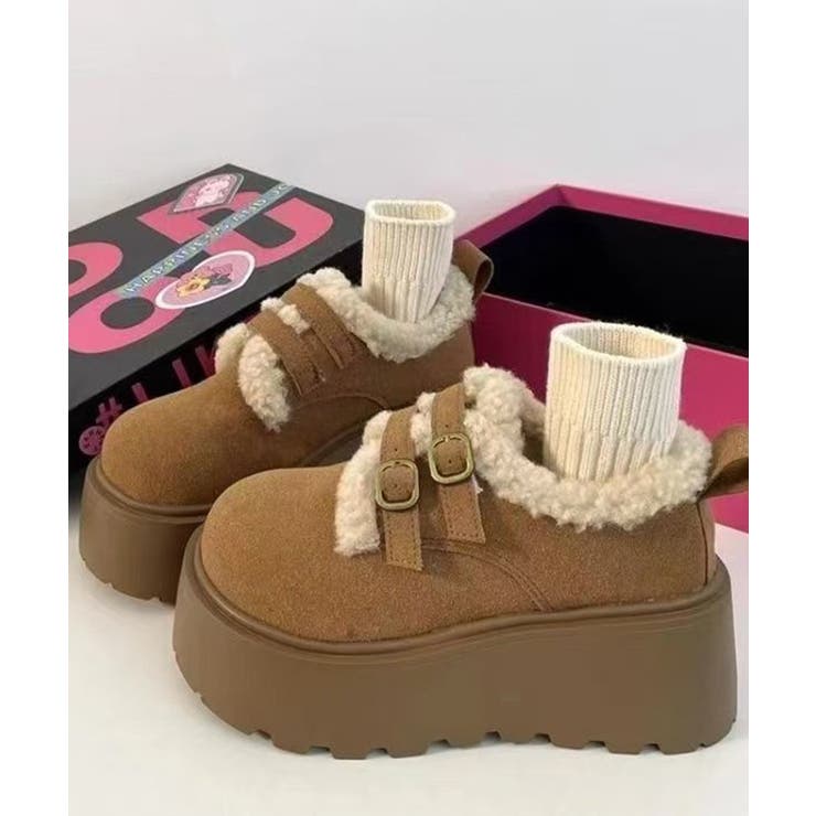 ダブルベルトボアムートンシューズ 厚底靴 | SUNSHINE CLOSET | 詳細画像18 