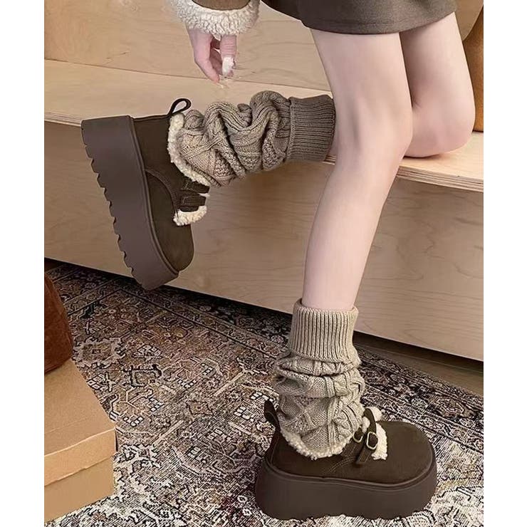 ダブルベルトボアムートンシューズ 厚底靴 | SUNSHINE CLOSET | 詳細画像2 