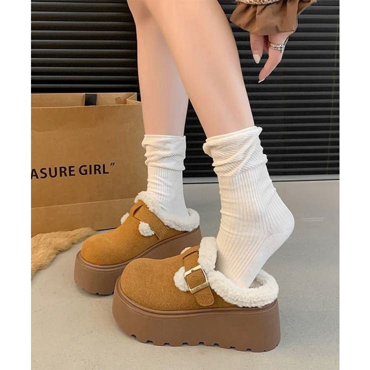 ボア厚底モカシンレディースサボサンダル冬 | SUNSHINE CLOSET | 詳細画像1 