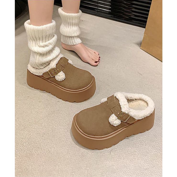 ボア厚底モカシンレディースサボサンダル冬 | SUNSHINE CLOSET | 詳細画像13 