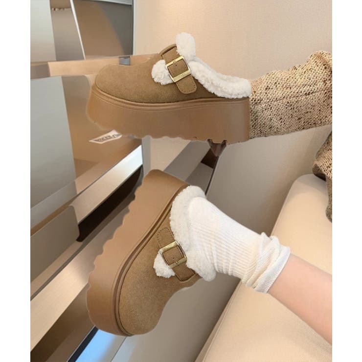 ボア厚底モカシンレディースサボサンダル冬 | SUNSHINE CLOSET | 詳細画像14 