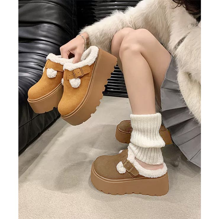 ボア厚底モカシンレディースサボサンダル冬 | SUNSHINE CLOSET | 詳細画像16 