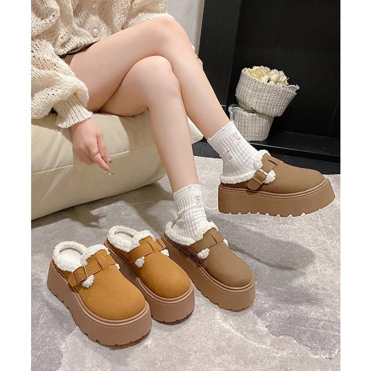 ボア厚底モカシンレディースサボサンダル冬 | SUNSHINE CLOSET | 詳細画像18 