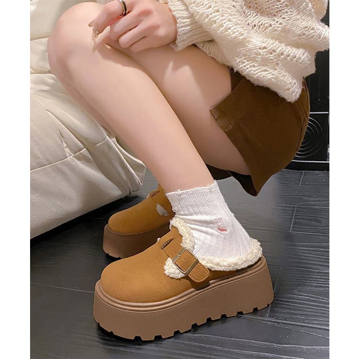 ボア厚底モカシンレディースサボサンダル冬 | SUNSHINE CLOSET | 詳細画像6 