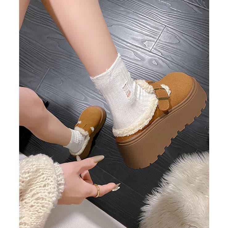 ボア厚底モカシンレディースサボサンダル冬 | SUNSHINE CLOSET | 詳細画像7 