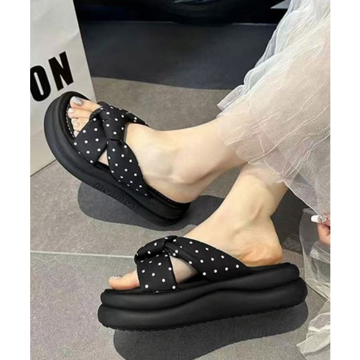 レディースボリュームソールサンダル 大人可愛いつっかけサンダル 歩きやすいスリッ… | SUNSHINE CLOSET | 詳細画像12 