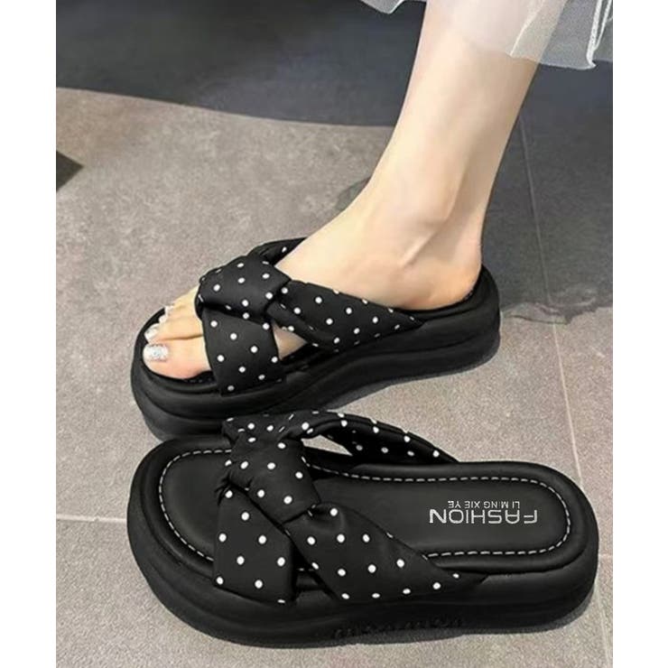 レディースボリュームソールサンダル 大人可愛いつっかけサンダル 歩きやすいスリッ… | SUNSHINE CLOSET | 詳細画像14 