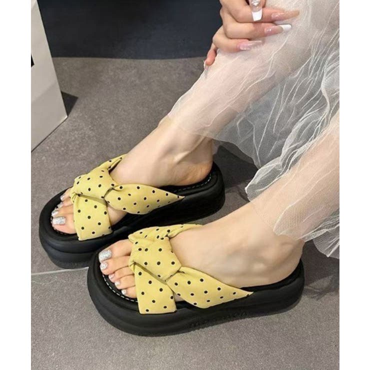 レディースボリュームソールサンダル 大人可愛いつっかけサンダル 歩きやすいスリッ… | SUNSHINE CLOSET | 詳細画像17 