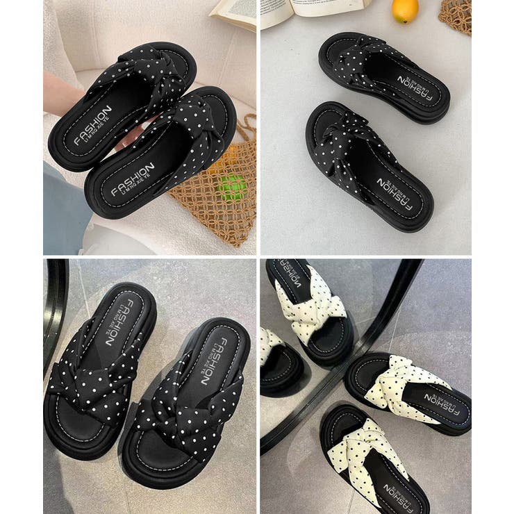 レディースボリュームソールサンダル 大人可愛いつっかけサンダル 歩きやすいスリッ… | SUNSHINE CLOSET | 詳細画像21 