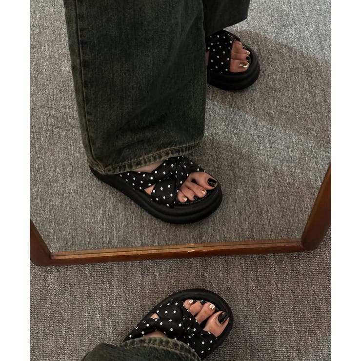 レディースボリュームソールサンダル 大人可愛いつっかけサンダル 歩きやすいスリッ… | SUNSHINE CLOSET | 詳細画像8 