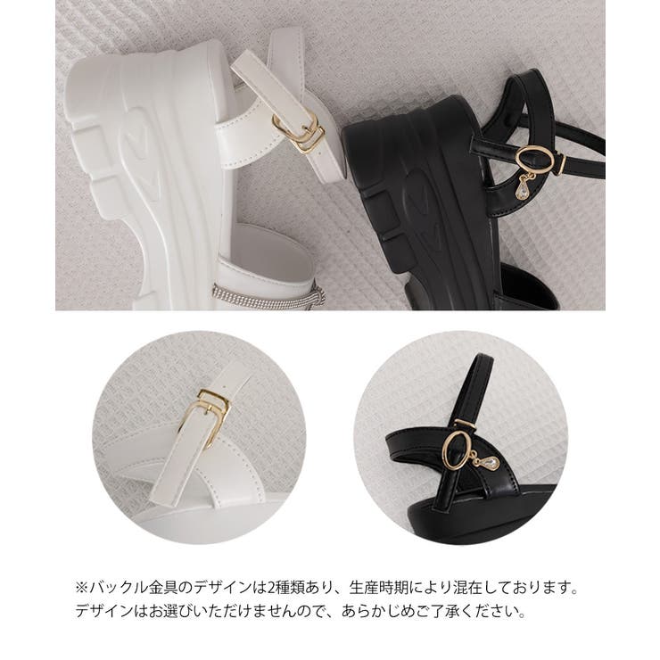 アンクルスストラップサンダル エレガント ラインストーンリボンサマーサンダル | SUNSHINE CLOSET | 詳細画像22 