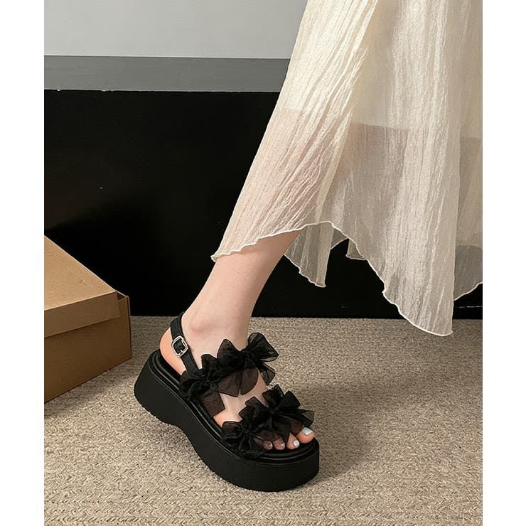 レディース厚底ストラップサンダル コンフォートサンダル歩きやすい フェミニンサマ… | SUNSHINE CLOSET | 詳細画像13 