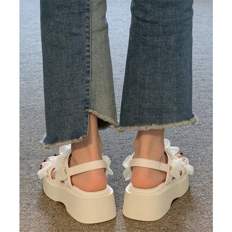 レディース厚底ストラップサンダル コンフォートサンダル歩きやすい フェミニンサマ… | SUNSHINE CLOSET | 詳細画像4 