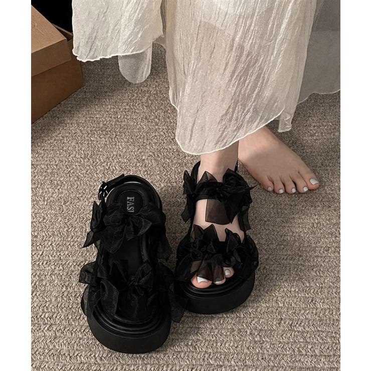 レディース厚底ストラップサンダル コンフォートサンダル歩きやすい フェミニンサマ… | SUNSHINE CLOSET | 詳細画像6 