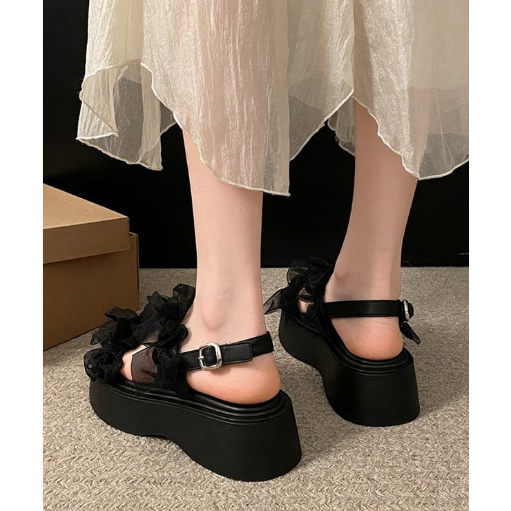 レディース厚底ストラップサンダル コンフォートサンダル歩きやすい フェミニンサマ… | SUNSHINE CLOSET | 詳細画像7 
