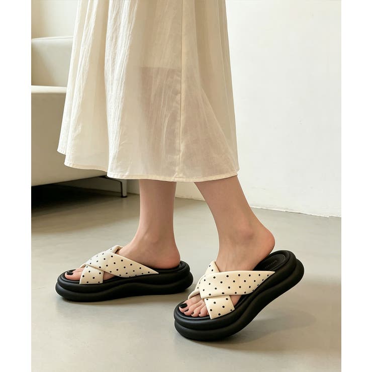 厚底ミュールサンダルレディース 韓国風リゾートサンダル クロススリッパ | SUNSHINE CLOSET | 詳細画像19 