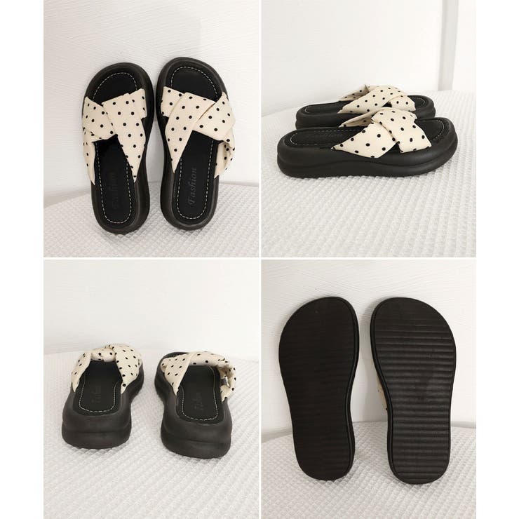 厚底ミュールサンダルレディース 韓国風リゾートサンダル クロススリッパ | SUNSHINE CLOSET | 詳細画像24 